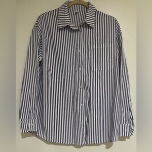 Women’s Classic Purple and White Striped Shirt